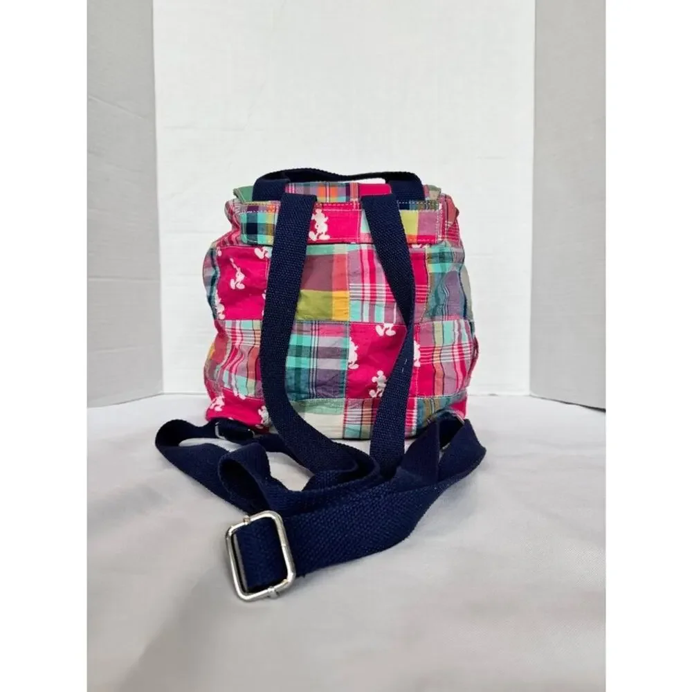Colorful Disney Parks patchwork mini backpack with Mickey Mouse head silhouettes - Picture 16 of 16